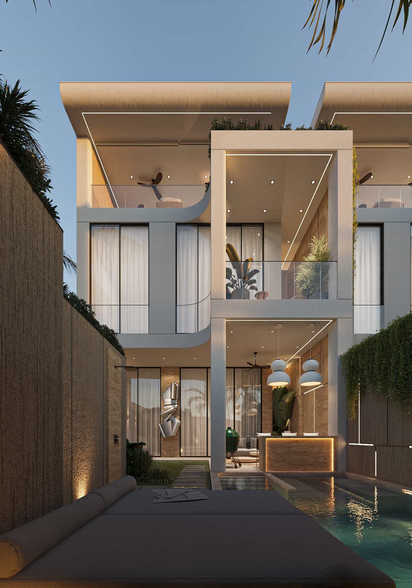 OFFPLAN OCEAN AND RICEFIELD VIEW 3 BEDROOM VILLA FOR SALE LEASEHOLD IN SESEH BE-1899 